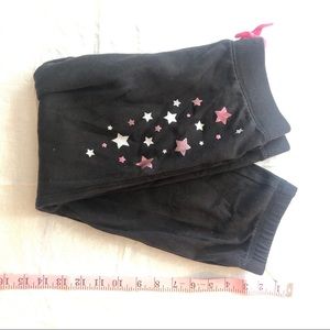 Black sweatpants with pink and silver mentality hearts girls med 7/8